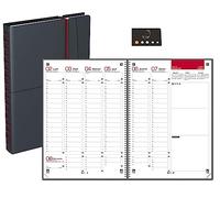 Lot Agenda Semainier Connecté A4 Office 2026 OXFORD 1 Semaine 2 Pages + 1 Index Adhésif Blumie (Noir Rouge A4)