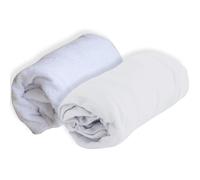 DOMIVA Drap housse + Alese Uni - 100% Coton - TraitÃ© Sanitized - Blanc - 60 x 120 cm Neutre
