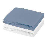 Lot alèse et drap housse Blanc-Ocean (70 x 140 cm)