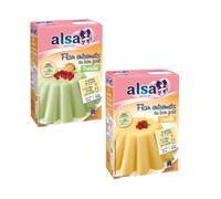 Lot ALSA Préparation pour Flan x2 - Pistache 180g + Vanille 192g