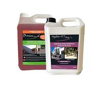 LOT ANTIMOUSSE PRO CONCENTRE 5L + IMPERMEABILISANT PRO PRET A L'EMPLOI 5L façades et terrasses - finition mat