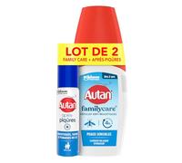 Lot Autan Family Care - 1 Spray Répulsif Anti-Moustiques + 1 Gel Après Piqûres Apaisant à Base de Camomille