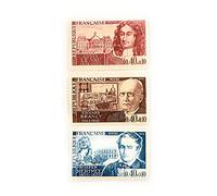 Lot Authentique de 3 Timbres Neufs de Collection de France de 1970. Personnages célèbres.