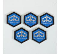 Lot Autocollant Logo Embleme Pour Scooter Piaggio 125 Vespa Px 1977 1982 31x36 Mm