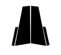 Lot Autocollants Brillants pour piliers de fenêtre B pour Mercedes CLS 2012-2016, Accessoires de décoration extérieure Voiture en Noir