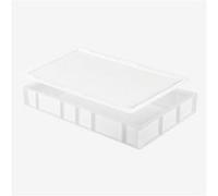 Lot Bac à Pâtons 600 x 400 x 55 mm + Couvercle Blanc Gilac