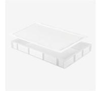 Lot Bac à Pâtons 600 x 400 x 55 mm + Couvercle Blanc Gilac