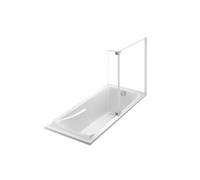 Lot baignoire droite 170 X 75 Corvette + pare-bain 2 volets chromé