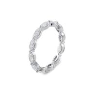 Lot Bijoux Fantaisie Bague 60 Or Blanc 9 Carats Moissanite avec Moissanite de Forme Marquise Lesbienne pour Sœur Fête Des Mères