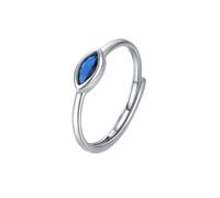 Lot Bijoux Fantaisie Bague Femme en Argent Or Blanc 14K Au585 3X6mm Forme Marquise Bleu Saphir Créé en Laboratoire Taille pour Épouse Mère