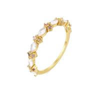 Lot Bijoux Fantaisie Lot de Bague Doré Femme 9K Au375 Forme Marquise Blanc Moissanite Taille pour Mesdames Mère