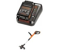 Lot BLACK+DECKER : Kit de Démarrage Powerconnect 18V (Batterie 2,0Ah + Chargeur Rapide 2A, BDC2A20-QW) + Coupe-Bordures sans Fil 18V (STC1820PCB-XJ)