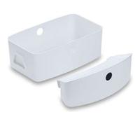 hauck Lot Boite Rangement pour Chaise Haute Bébé Alpha+ et Beta+ - Grand Panier (jusqu'à 5 kg) et Petite Boîte avec Couvercle (jusqu'à 3 kg), Facile à Nettoyer, Blanc