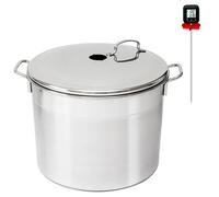 Lot bouilleur en inox 6 bocaux 24 L Guillouard et thermomètre digital à déclenchement automatique avec tige inox 25 cm Nogent