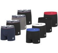 Serge Blanco Caleçon Homme Coton, Boxer Homme, Anti-Irritation, Respirant (Lot de 4), Noir, Taille M