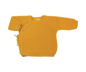 Lot brassière, bonnet et chaussons Moutarde (0-1 mois)
