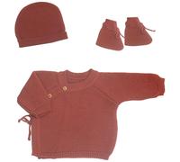 Lot brassière, bonnet et chaussons Terracotta (0-1 mois)