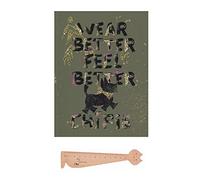 Lot Cahier de texte Chipie Feel Better 17 x 22 cm + 1 Règle Marque-Page en Bois Blumie
