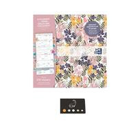 Lot Calendrier Familial " Bien S'organiser " Septembre 2025 A Décembre 2026 + 1 Index Blumie (30 * 30 16 Mois Rose)