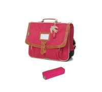 Lot Cartable 38 cm + Trousse Rectangulaire Assortie + 1 Crayon Fantaisie Blumie (Paloma)