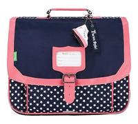 Lot Cartable 38 cm + Trousse Rectangulaire Assortie + Marque Page en Bois Chat Blumie (Lina)