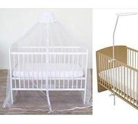 Lot ciel de lit + fleche de lit a fixer - DOMIVA - Moustiquaire pour lit blanc, maille ultra fine