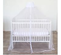 Lot Ciel De Lit + Flèche De Lit Sur Socle - Domiva - Moustiquaire Pour Lit Blanc, Maille Ultra Fine Blanc