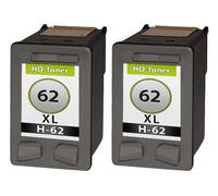 Lot compatible avec HP C2P05AE / 62XL contenant 2 cartouches d'impression