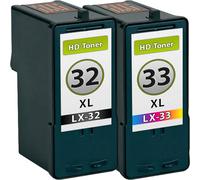 Lot compatible avec Lexmark 18CX032E / 32HC comprenant 2x cartouches d'impression
