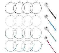 Lot complet de 16 cordes de violon universelles en acier au carbone avec extrémité à boule plaquée cuivre pour instruments 4/4, 3/4, 1/2, 1/4