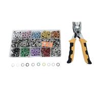 Lot complet de 200 attaches en métal de 11 mm avec pince pour accessoires de vêtements et de réparations, fermetures creuses