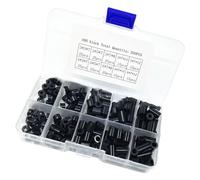 Lot complet de 200 entretoises en nylon pour isolation, colonne, entretoises pour assemblages sécurisés, entretoises en nylon noir