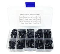 Lot complet de 200 entretoises en nylon pour isolation, colonne, entretoises pour assemblages sécurisés, entretoises en nylon noir