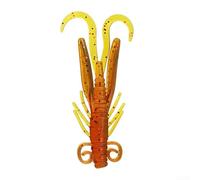 Lot complet de 40 leurres de pêche réalistes en caoutchouc pour une capture optimale des basses (orange-rouge)
