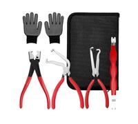 Lot complet de 5 connecteurs électriques comprenant des gants de protection et un rangement pour une utilisation automobile professionnelle organisée