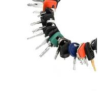 Lot complet de 50 clés d'allumage pour équipements lourds pour opérateurs de machines de construction, construites en métal et porte-clés en fil réglable pour une manipulation facile des clés