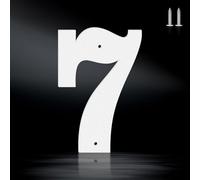 Lot complet de 7 numéros de maison blancs nets et antirouille de 15,2 cm en métal robuste pour maison, numéros de 0 à 9 et lettres de A à Z en métal pour porte, portail, boîte aux lettres