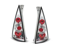 Lot complet de feux arrière compatibles avec Citroën C3 2002 2003 2004 2005 Hatchback GV-1814 - 1 paire de feux arrière côté conducteur et passager - Chromé