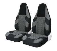 Lot Complet Housses Siège Voiture pour Peugeot 107 pour Camaro 1983 pour Twingo 3 Housses Siège Voiture Avant Universelles 2 Pièces Protection Sport(Gray)