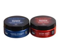 Lot comprenant les cires coiffantes Gummy Styling Wax Hard Finish et Ultra Hold150 ml chacune