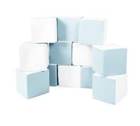 Lot cubes XXL mousse 12 pcs blanc, bleu Bleu G