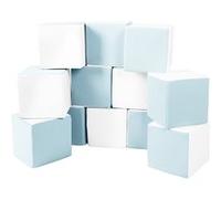Lot cubes XXL mousse 12 pcs blanc, bleu Bleu G