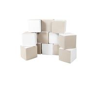 Lot cubes XXL mousse 12 pcs blanc, cappuccino Marron G