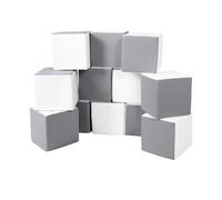 Lot cubes XXL mousse 12 pcs blanc,gris Gris G