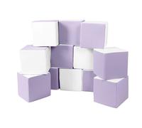 Lot cubes xxl mousse 12 pcs blanc, lilas