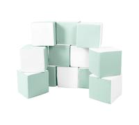 Lot cubes XXL mousse 12 pcs blanc, Menthe