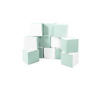 Lot cubes XXL mousse 12 pcs blanc, Menthe