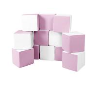 Lot cubes xxl mousse 12 pcs blanc, rose