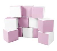Lot cubes XXL mousse 12 pcs blanc, rose Violet G