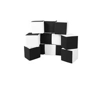 Lot cubes XXL mousse 12 pcs noir - blanc